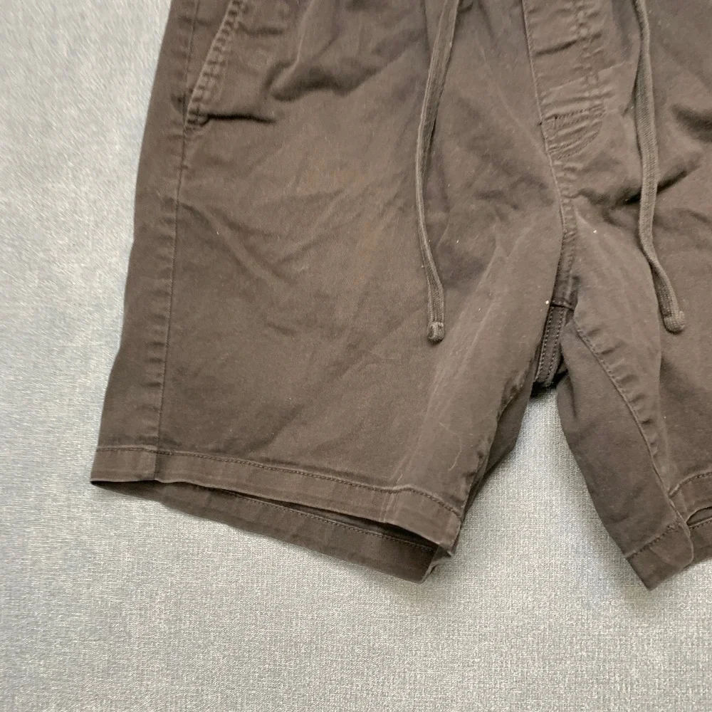 Vans Chino Shorts Mens Medium Black Slash Pockets Casual Summer Drawstring Waist
